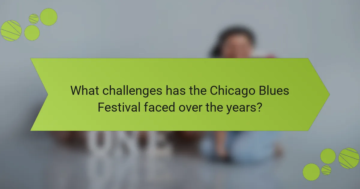 What challenges has the Chicago Blues Festival faced over the years?