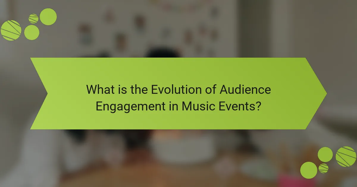 What is the Evolution of Audience Engagement in Music Events?